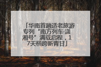 华南首趟适老旅游专列“南方列车·潇湘号”满载启程，17天横跨新青甘