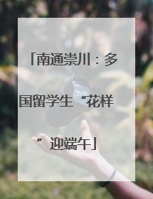 南通崇川：多国留学生“花样”迎端午