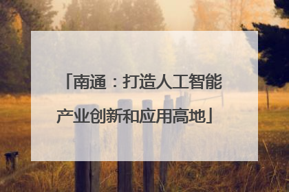 南通：打造人工智能产业创新和应用高地