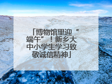 博物馆里迎“端午”！新乡大中小学生学习致敬诚信精神