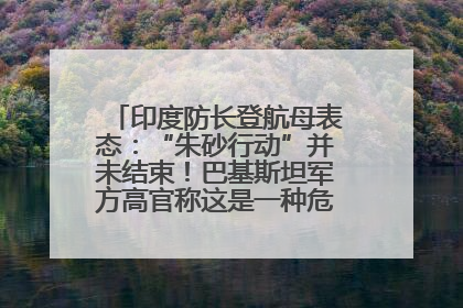 印度防长登航母表态：“朱砂行动”并未结束！巴基斯坦军方高官称这是一种危险的状况……
