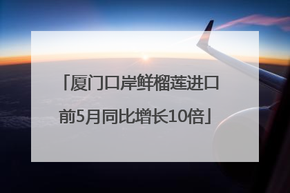 厦门口岸鲜榴莲进口 前5月同比增长10倍