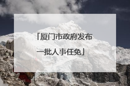 厦门市政府发布一批人事任免