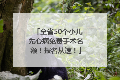 全省50个小儿先心病免费手术名额！报名从速！