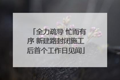 全力疏导 忙而有序 新建路封闭施工后首个工作日见闻