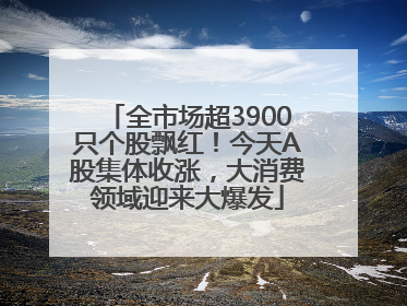 全市场超3900只个股飘红！今天A股集体收涨，大消费领域迎来大爆发