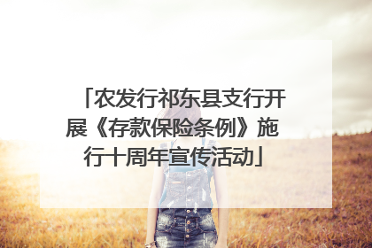 农发行祁东县支行开展《存款保险条例》施行十周年宣传活动