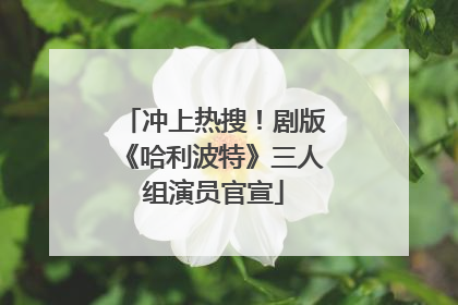 冲上热搜！剧版《哈利波特》三人组演员官宣