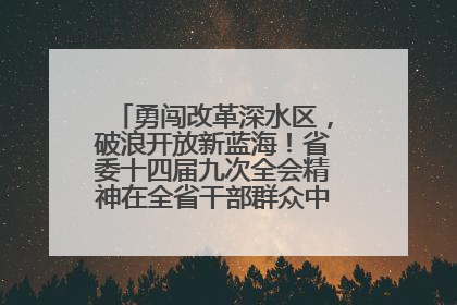 勇闯改革深水区，破浪开放新蓝海！省委十四届九次全会精神在全省干部群众中引发热烈反响