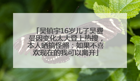 吴镇宇16岁儿子吴费曼因变化太大登上热搜，本人晒搞怪照：如果不喜欢现在的我可以离开
