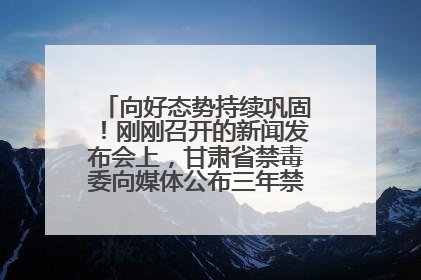 向好态势持续巩固！刚刚召开的新闻发布会上，甘肃省禁毒委向媒体公布三年禁毒工作“成绩单”