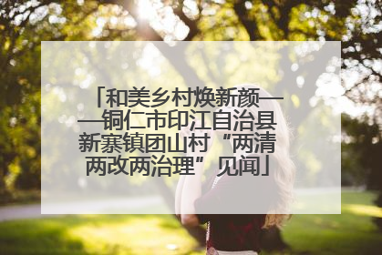 和美乡村焕新颜——铜仁市印江自治县新寨镇团山村“两清两改两治理”见闻