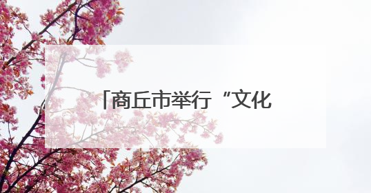 商丘市举行“文化和自然遗产日”非遗宣传展示系列活动