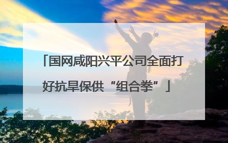 国网咸阳兴平公司全面打好抗旱保供“组合拳”