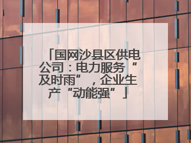 国网沙县区供电公司：电力服务“及时雨”，企业生产“动能强”