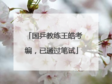国乒教练王皓考编，已通过笔试