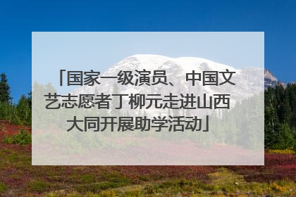 国家一级演员、中国文艺志愿者丁柳元走进山西大同开展助学活动