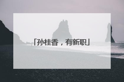 孙桂香，有新职