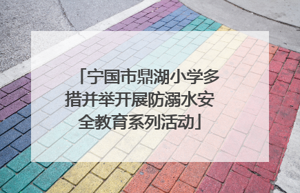 宁国市鼎湖小学多措并举开展防溺水安全教育系列活动