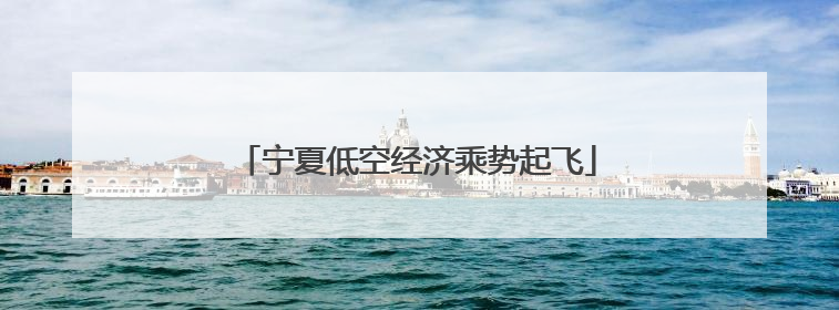 宁夏低空经济乘势起飞