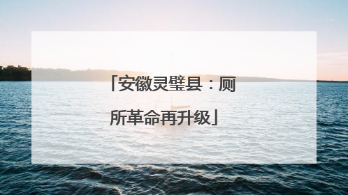 安徽灵璧县：厕所革命再升级