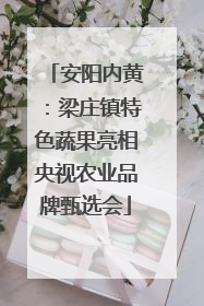 安阳内黄：梁庄镇特色蔬果亮相央视农业品牌甄选会