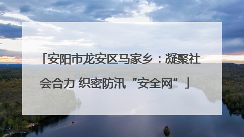 安阳市龙安区马家乡：凝聚社会合力 织密防汛“安全网”