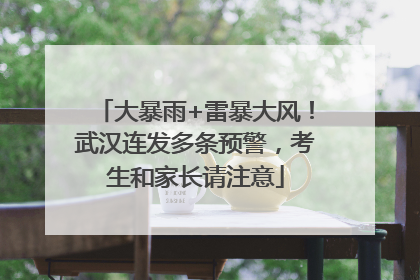 大暴雨+雷暴大风！武汉连发多条预警，考生和家长请注意