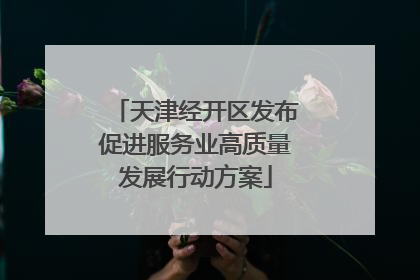 天津经开区发布促进服务业高质量发展行动方案