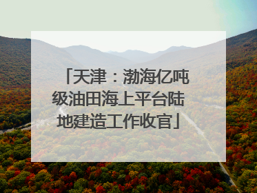 天津：渤海亿吨级油田海上平台陆地建造工作收官