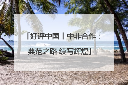 好评中国丨中非合作：典范之路 续写辉煌
