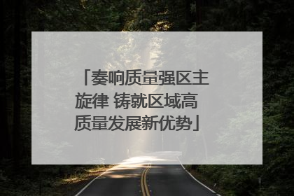 奏响质量强区主旋律 铸就区域高质量发展新优势
