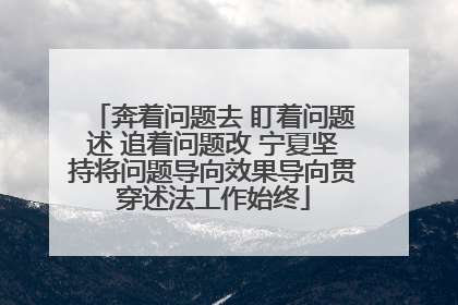 奔着问题去 盯着问题述 追着问题改 宁夏坚持将问题导向效果导向贯穿述法工作始终