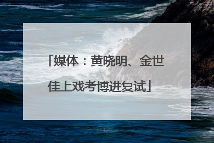 媒体：黄晓明、金世佳上戏考博进复试