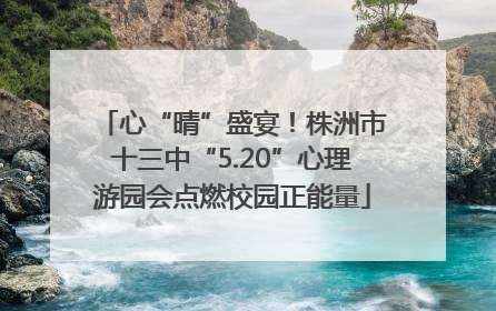 心“晴”盛宴！株洲市十三中“5.20”心理游园会点燃校园正能量