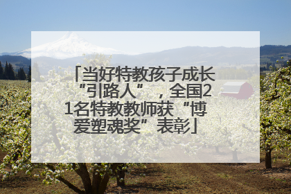 当好特教孩子成长“引路人”，全国21名特教教师获“博爱塑魂奖”表彰
