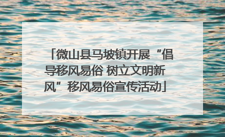 微山县马坡镇开展“倡导移风易俗 树立文明新风”移风易俗宣传活动