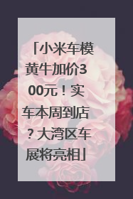小米车模黄牛加价300元！实车本周到店？大湾区车展将亮相