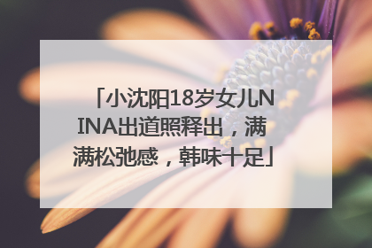 小沈阳18岁女儿NINA出道照释出，满满松弛感，韩味十足