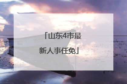 山东4市最新人事任免