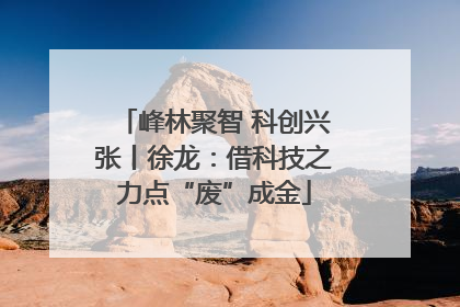 峰林聚智 科创兴张丨徐龙：借科技之力点“废”成金