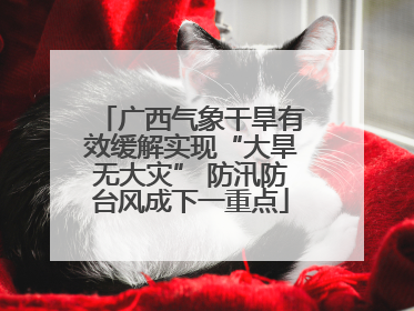 广西气象干旱有效缓解实现“大旱无大灾” 防汛防台风成下一重点