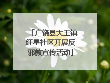 广饶县大王镇红星社区开展反邪教宣传活动