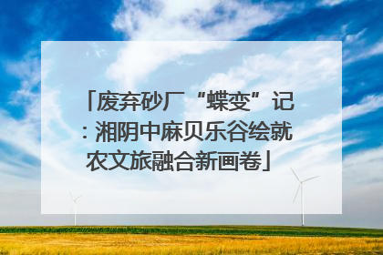 废弃砂厂“蝶变”记：湘阴中麻贝乐谷绘就农文旅融合新画卷