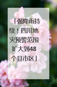 强降雨持续！四川地灾预警范围扩大到48个县市区