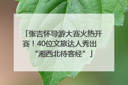 张吉怀导游大赛火热开赛！40位文旅达人秀出“湘西北待客经”