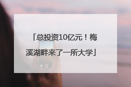 总投资10亿元！梅溪湖畔来了一所大学