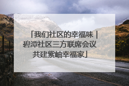 我们社区的幸福味｜碧潭社区三方联席会议共建紫岫幸福家