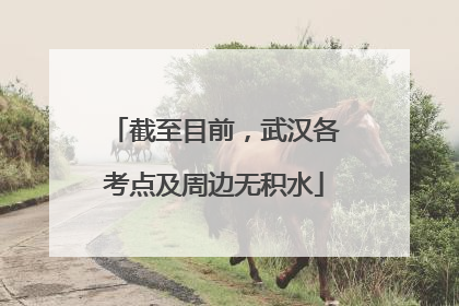 截至目前，武汉各考点及周边无积水