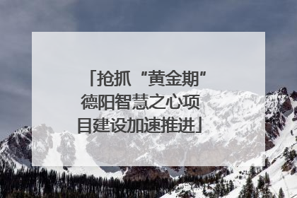 抢抓“黄金期” 德阳智慧之心项目建设加速推进